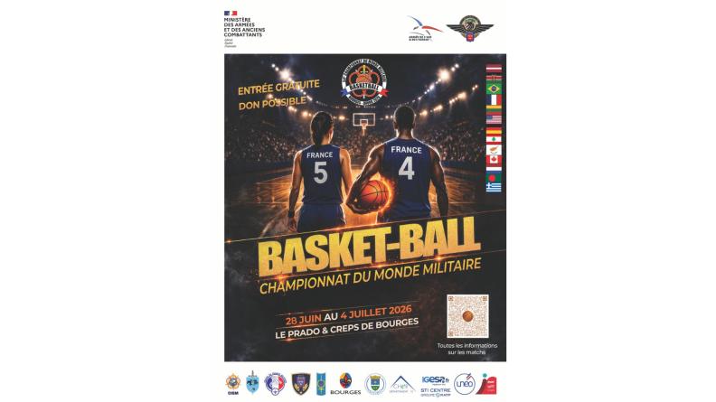 Affiche championnat du monde militaire de basket 2026