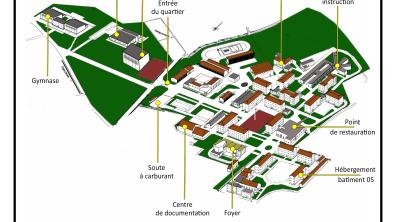 Plan d'implantation des sites de l'ENSOA à Saint-Maixent l'Ecole