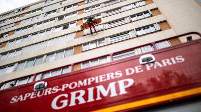 Sapeurs-pompiers de Paris du GRIMP en intervention
